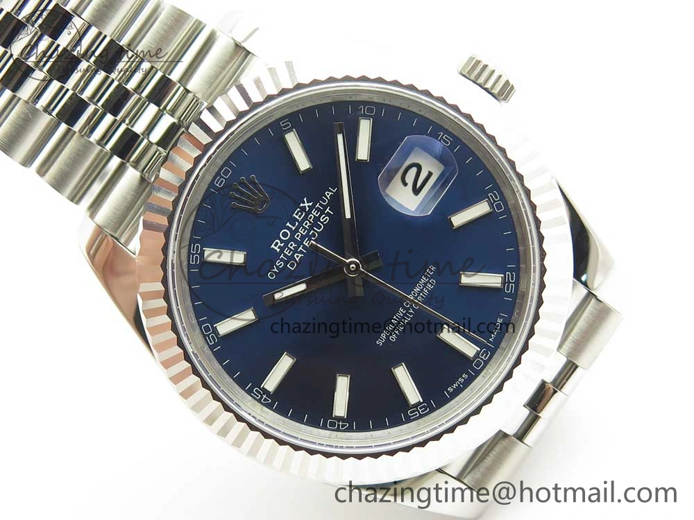 DateJust 41 126334 ARF 1:1 Best Edition 904L Steel Blue Dial on Jubilee Bracelet A2824