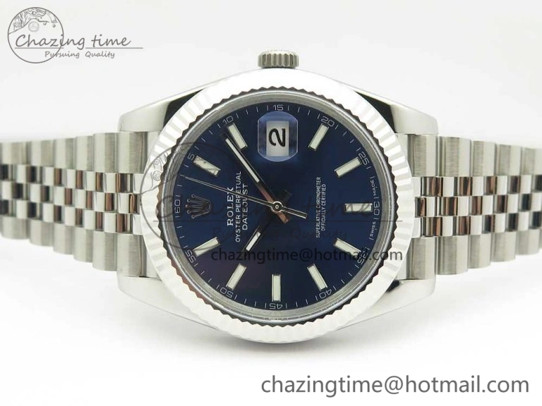 DateJust 41 126334 ARF 1:1 Best Edition 904L Steel Blue Dial on Jubilee Bracelet A2824