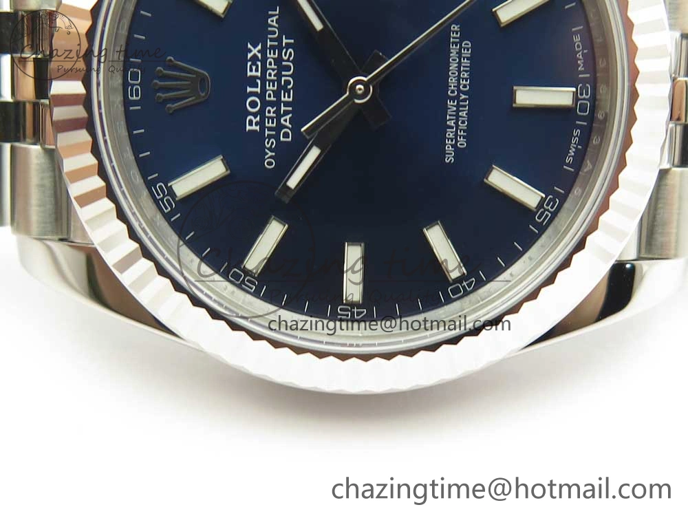 DateJust 41 126334 ARF 1:1 Best Edition 904L Steel Blue Dial on Jubilee Bracelet A2824