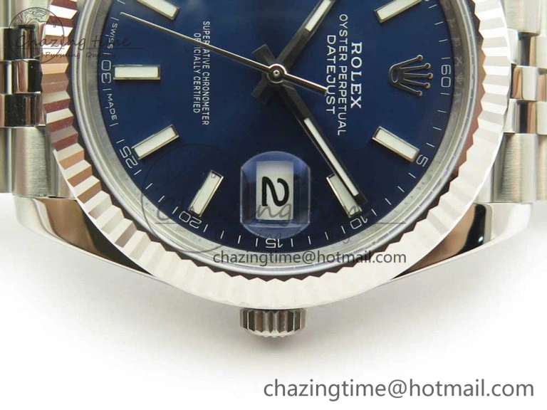 DateJust 41 126334 ARF 1:1 Best Edition 904L Steel Blue Dial on Jubilee Bracelet A2824