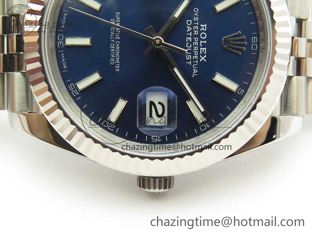 DateJust 41 126334 ARF 1:1 Best Edition 904L Steel Blue Dial on Jubilee Bracelet A2824
