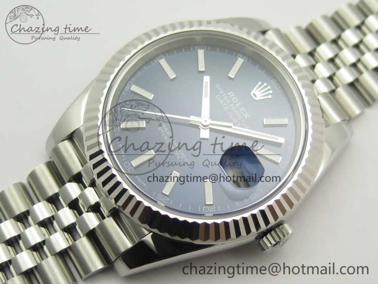DateJust 41 126334 ARF 1:1 Best Edition 904L Steel Blue Dial on Jubilee Bracelet A2824