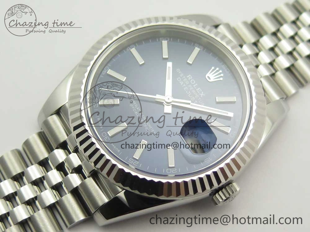 DateJust 41 126334 ARF 1:1 Best Edition 904L Steel Blue Dial on Jubilee Bracelet A2824