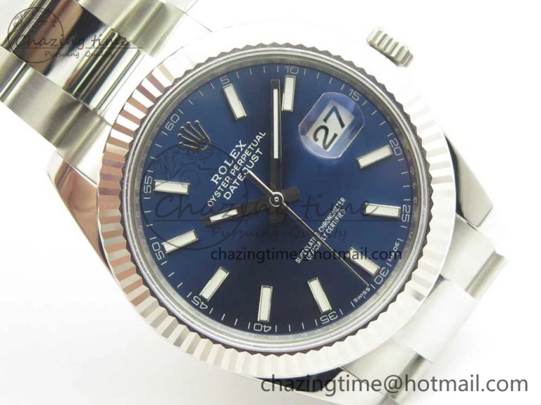 DateJust 41 126334 ARF 1:1 Best Edition 904L Steel Blue Dial on Oyster Bracelet A2824