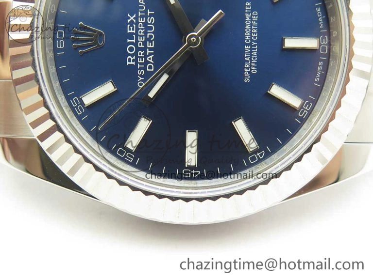 DateJust 41 126334 ARF 1:1 Best Edition 904L Steel Blue Dial on Oyster Bracelet A2824