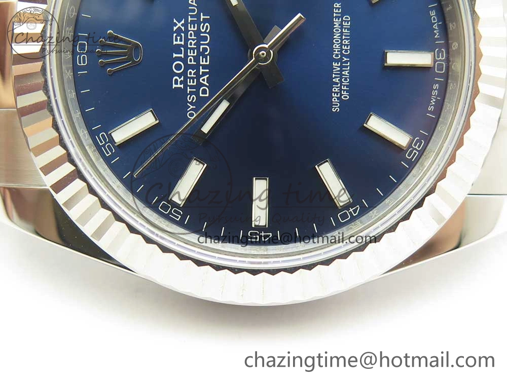 DateJust 41 126334 ARF 1:1 Best Edition 904L Steel Blue Dial on Oyster Bracelet A2824