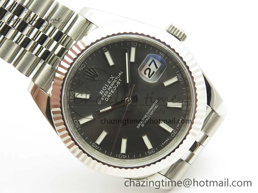 DateJust 41 126334 ARF 1:1 Best Edition 904L Steel Gray Dial on Jubilee Bracelet A2824