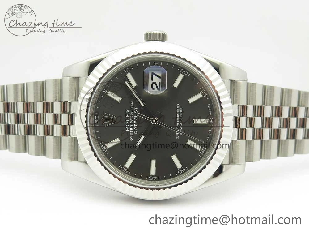 DateJust 41 126334 ARF 1:1 Best Edition 904L Steel Gray Dial on Jubilee Bracelet A2824