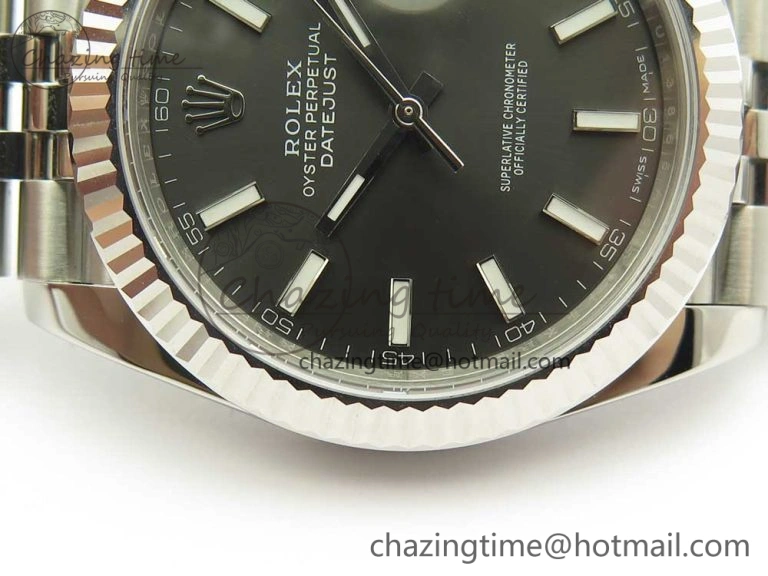 DateJust 41 126334 ARF 1:1 Best Edition 904L Steel Gray Dial on Jubilee Bracelet A2824