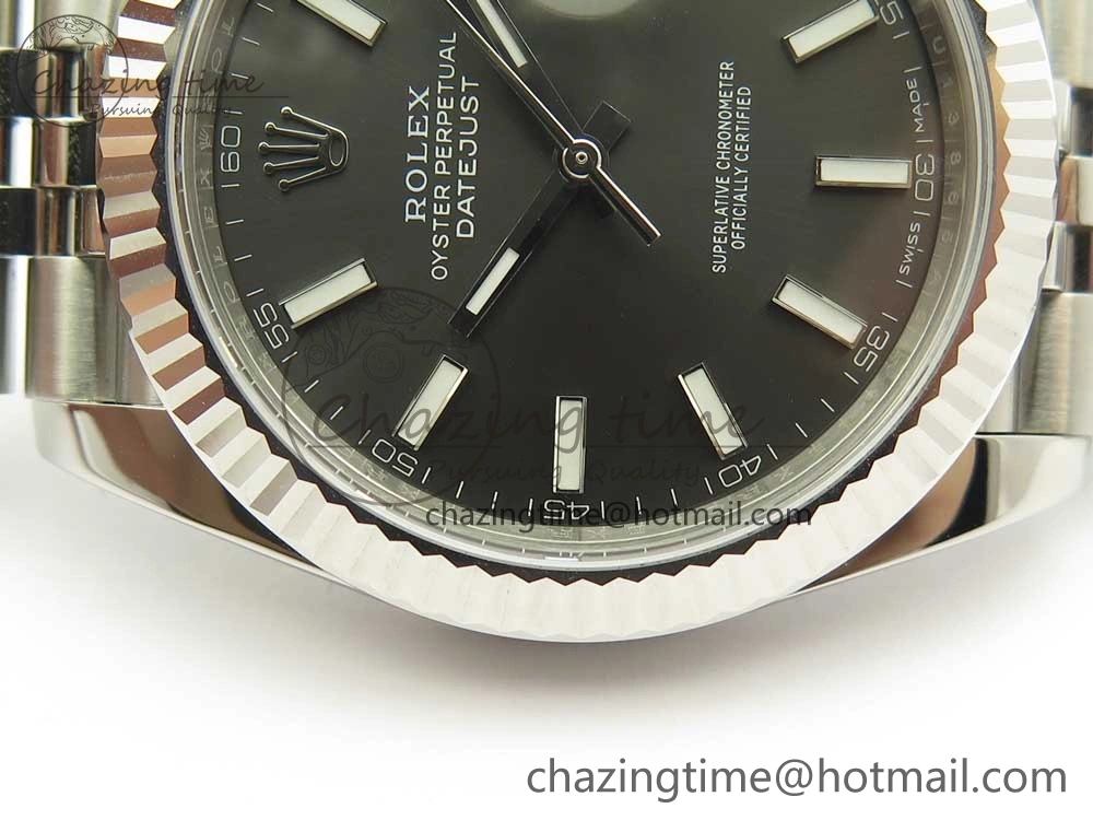 DateJust 41 126334 ARF 1:1 Best Edition 904L Steel Gray Dial on Jubilee Bracelet A2824