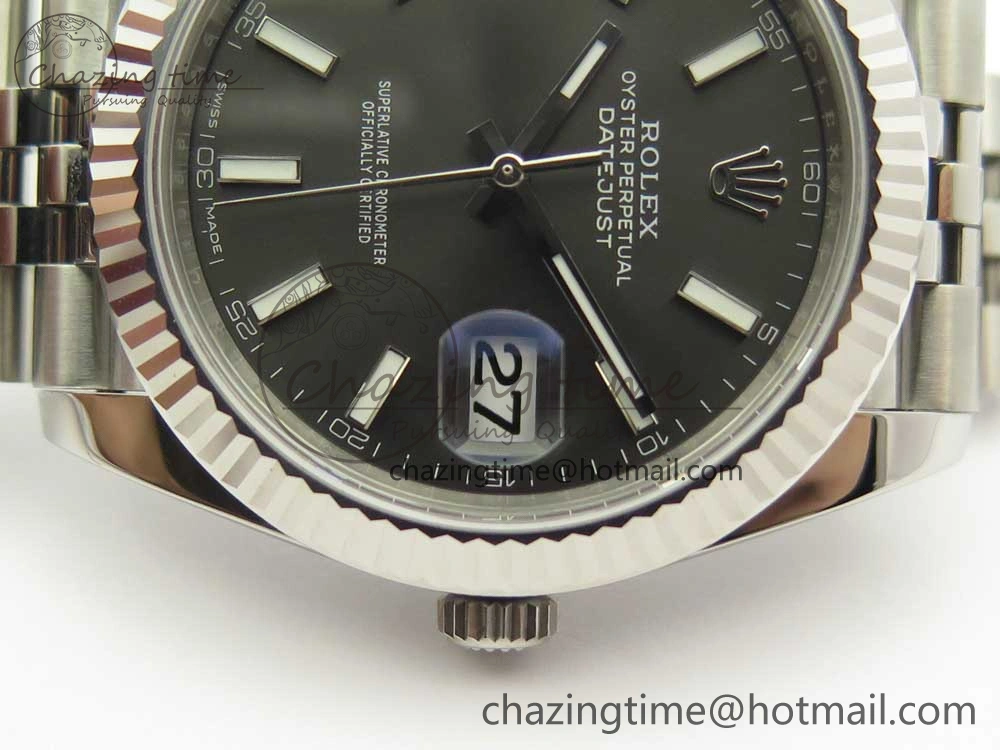 DateJust 41 126334 ARF 1:1 Best Edition 904L Steel Gray Dial on Jubilee Bracelet A2824