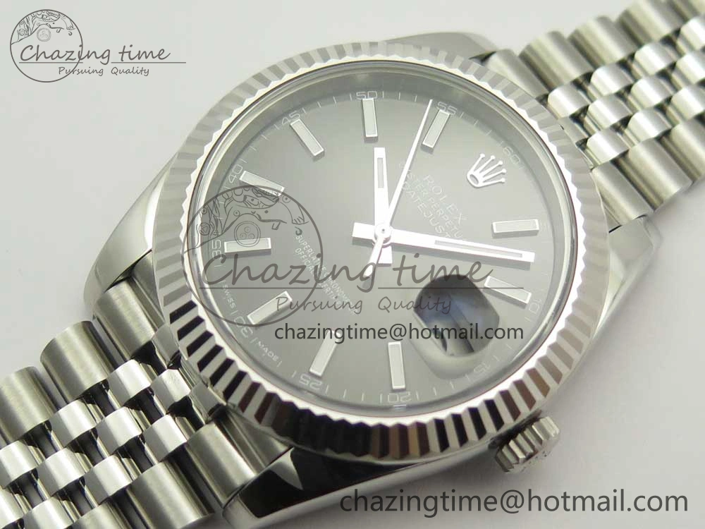 DateJust 41 126334 ARF 1:1 Best Edition 904L Steel Gray Dial on Jubilee Bracelet A2824