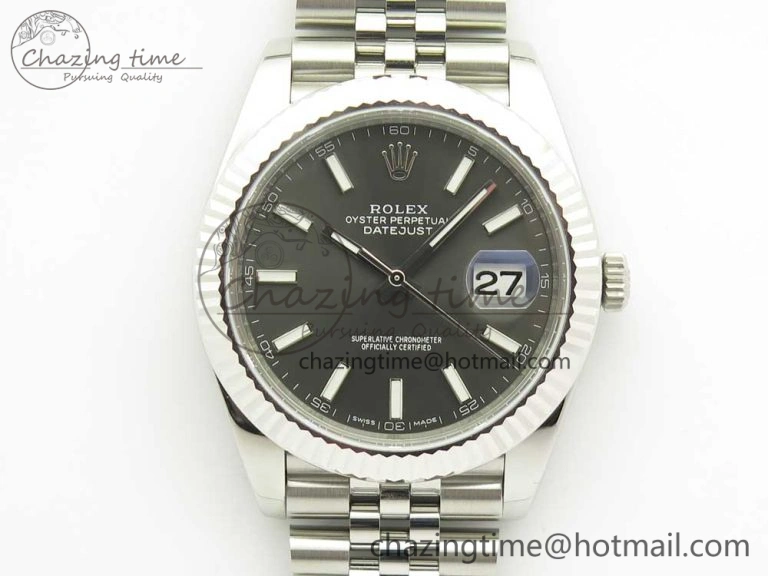 DateJust 41 126334 ARF 1:1 Best Edition 904L Steel Gray Dial on Jubilee Bracelet A2824