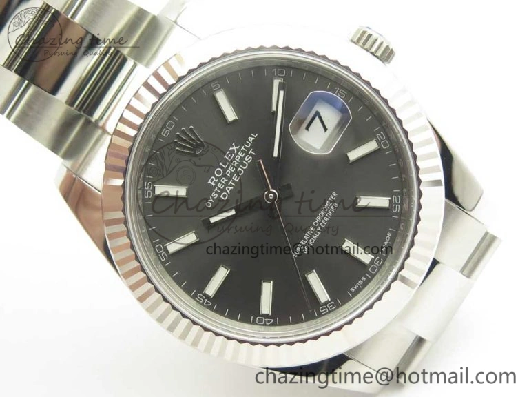 DateJust 41 126334 ARF 1:1 Best Edition 904L Steel Gray Dial on Oyster Bracelet A2824
