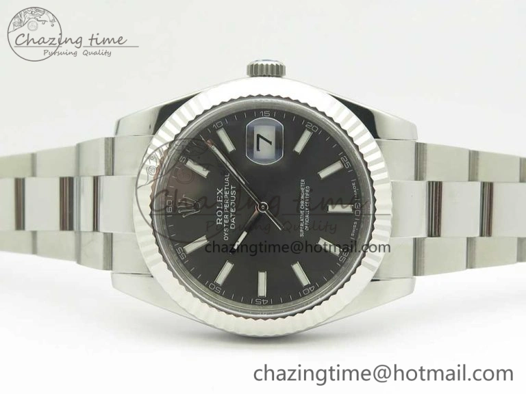DateJust 41 126334 ARF 1:1 Best Edition 904L Steel Gray Dial on Oyster Bracelet A2824