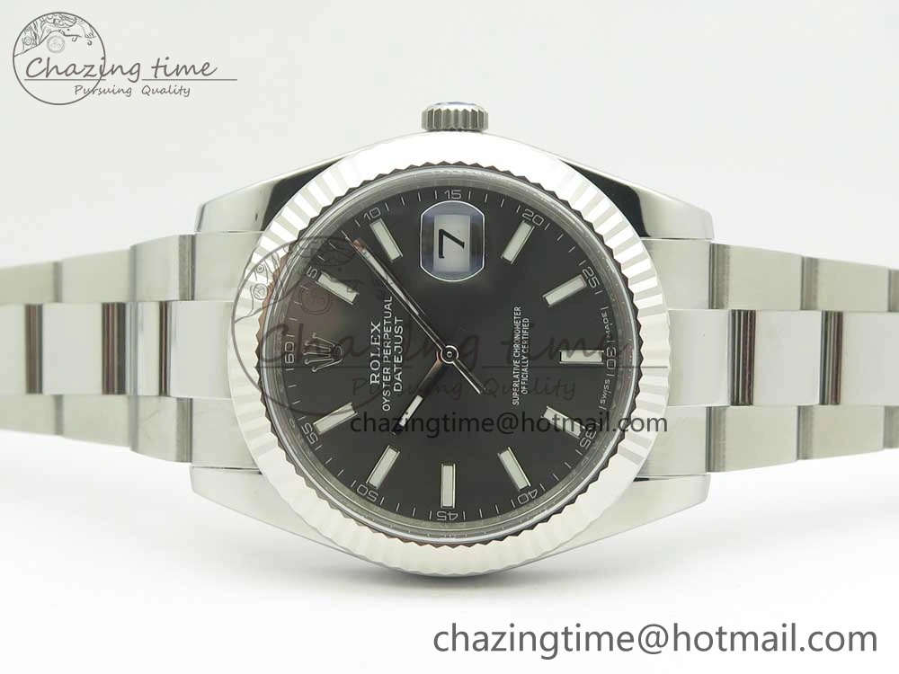 DateJust 41 126334 ARF 1:1 Best Edition 904L Steel Gray Dial on Oyster Bracelet A2824