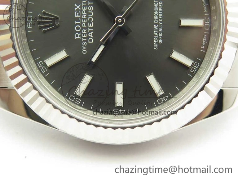 DateJust 41 126334 ARF 1:1 Best Edition 904L Steel Gray Dial on Oyster Bracelet A2824
