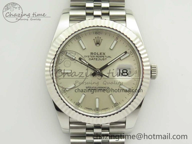 DateJust 41 126334 ARF 1:1 Best Edition 904L Steel Silver Dial on Jubilee Bracelet A2824