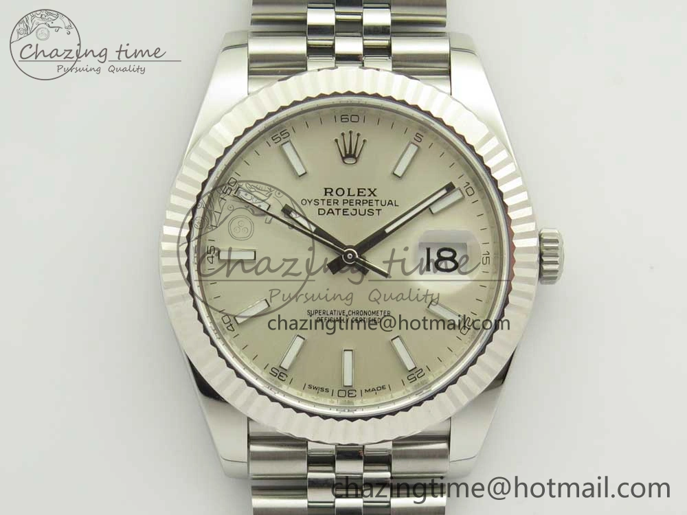DateJust 41 126334 ARF 1:1 Best Edition 904L Steel Silver Dial on Jubilee Bracelet A2824
