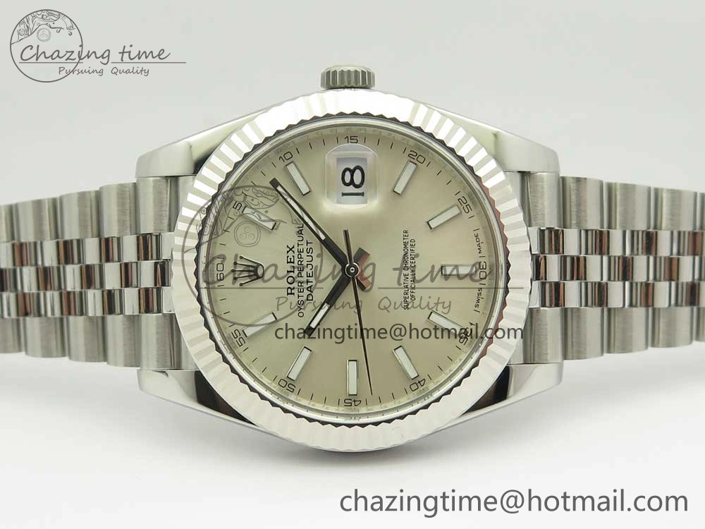 DateJust 41 126334 ARF 1:1 Best Edition 904L Steel Silver Dial on Jubilee Bracelet A2824