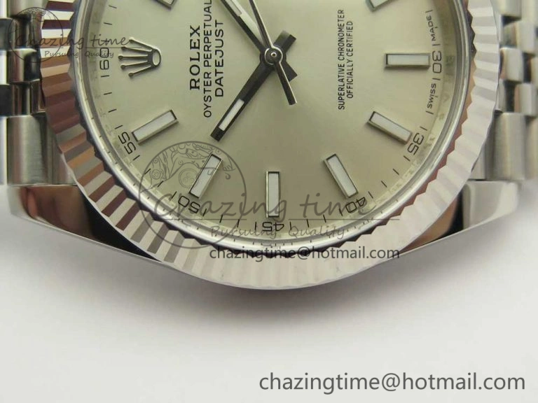 DateJust 41 126334 ARF 1:1 Best Edition 904L Steel Silver Dial on Jubilee Bracelet A2824