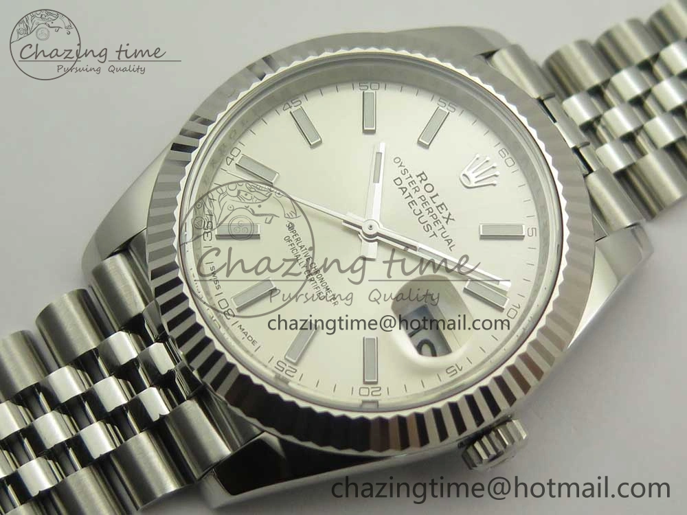 DateJust 41 126334 ARF 1:1 Best Edition 904L Steel Silver Dial on Jubilee Bracelet A2824