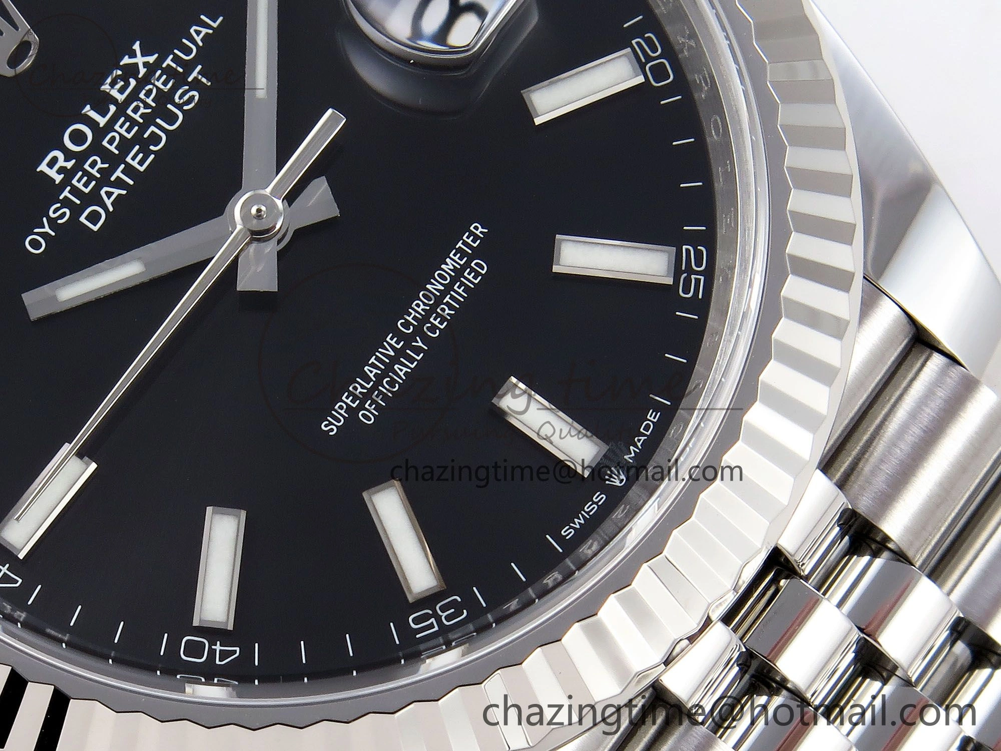 DateJust 41 126334 C+F 1:1 Best Edition 904L Steel Black Dial on SS Jubilee Bracelet VR3235
