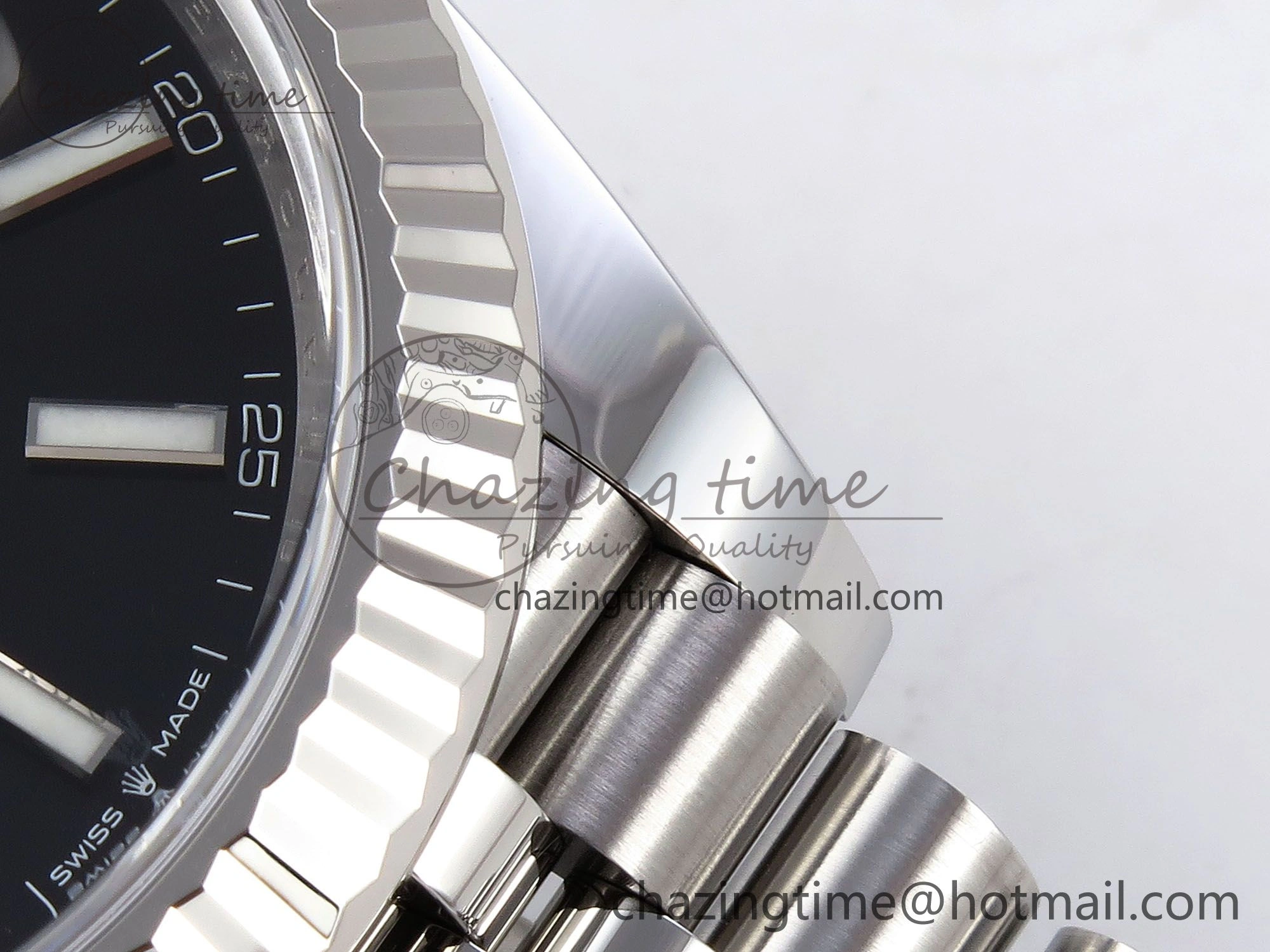 DateJust 41 126334 C+F 1:1 Best Edition 904L Steel Black Dial on SS Jubilee Bracelet VR3235