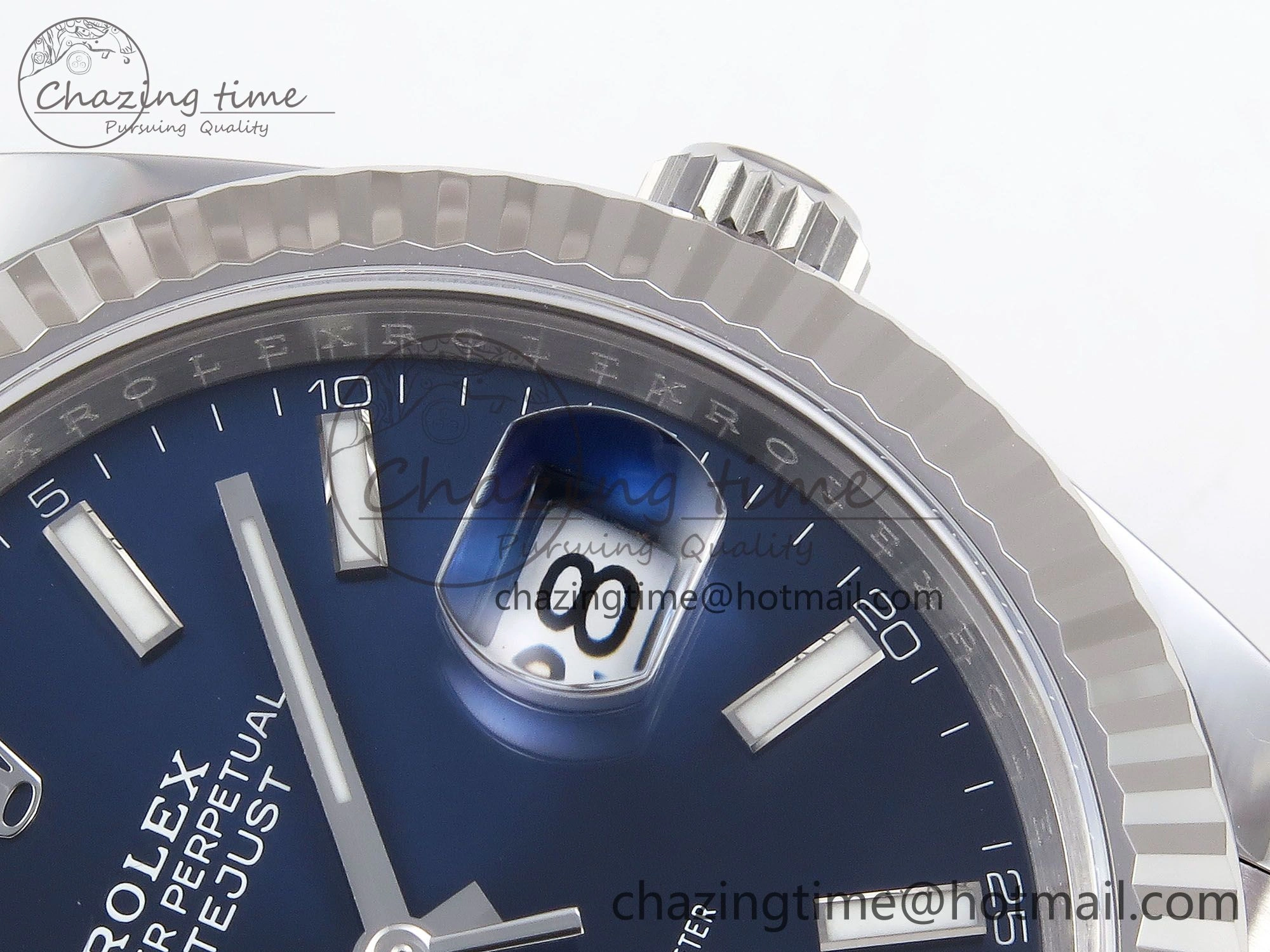 DateJust 41 126334 C+F 1:1 Best Edition 904L Steel Blue Dial on SS Jubilee Bracelet VR3235