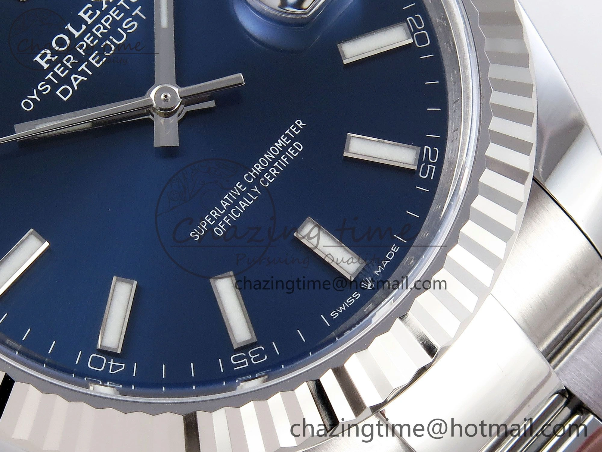 DateJust 41 126334 C+F 1:1 Best Edition 904L Steel Blue Dial on SS Oyster Bracelet VR3235