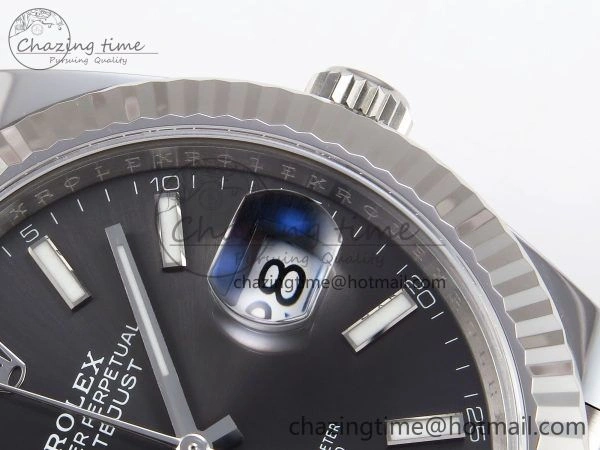 DateJust 41 126334 C+F 1:1 Best Edition 904L Steel Gray Dial on SS Jubilee Bracelet VR3235