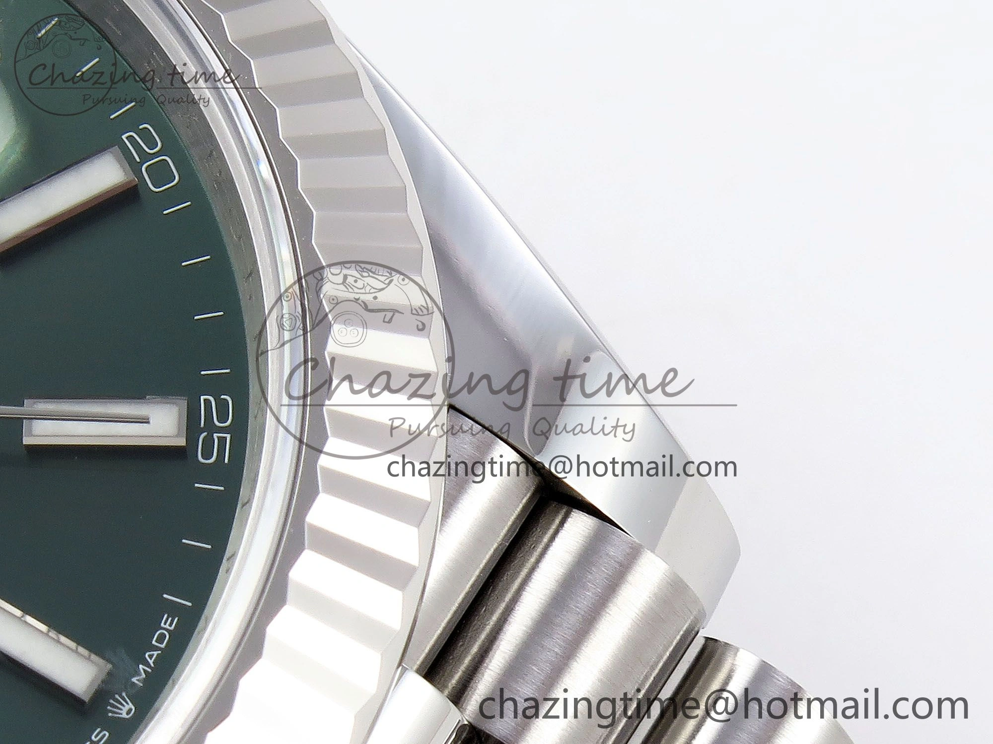 DateJust 41 126334 C+F 1:1 Best Edition 904L Steel Green Dial on SS Jubilee Bracelet VR3235