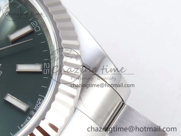 DateJust 41 126334 C+F 1:1 Best Edition 904L Steel Green Dial on SS Oyster Bracelet VR3235