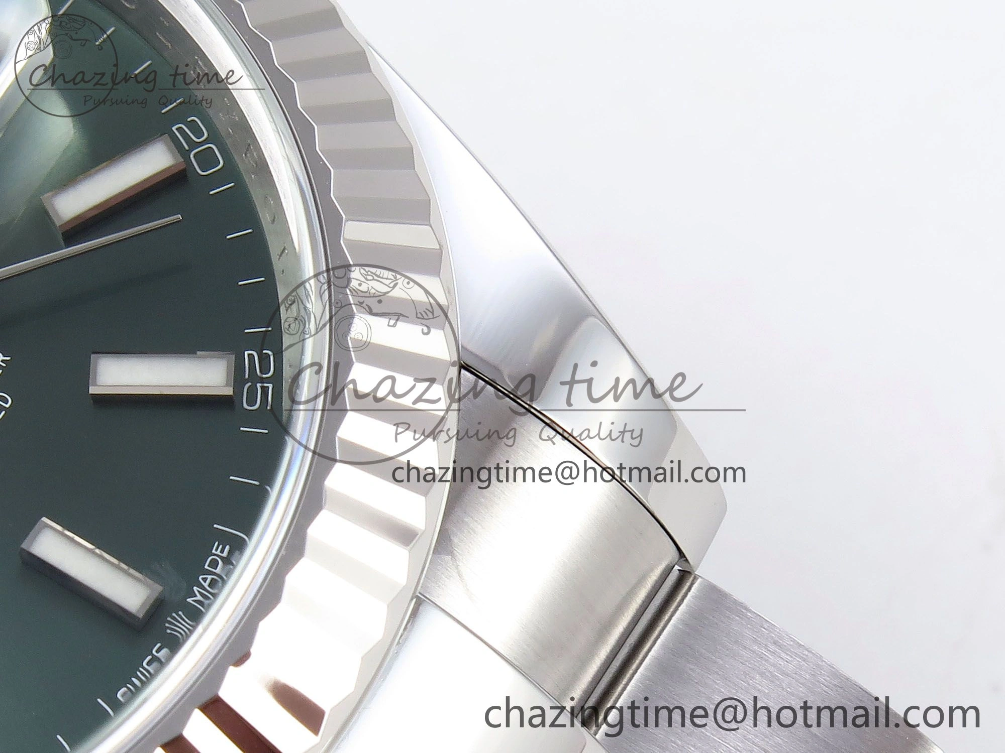 DateJust 41 126334 C+F 1:1 Best Edition 904L Steel Green Dial on SS Oyster Bracelet VR3235