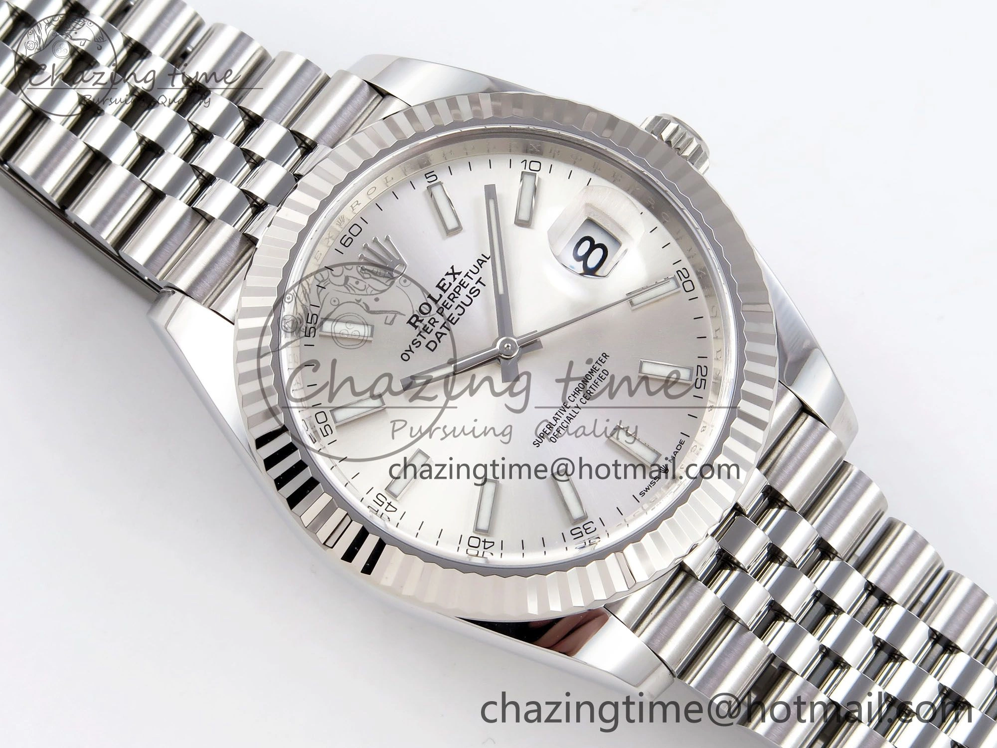 DateJust 41 126334 C+F 1:1 Best Edition 904L Steel Silver Dial on SS Jubilee Bracelet VR3235