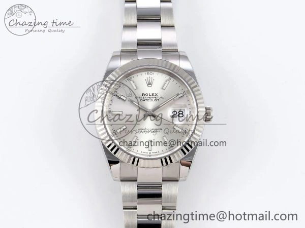 DateJust 41 126334 C+F 1:1 Best Edition 904L Steel Silver Dial on SS Oyster Bracelet VR3235