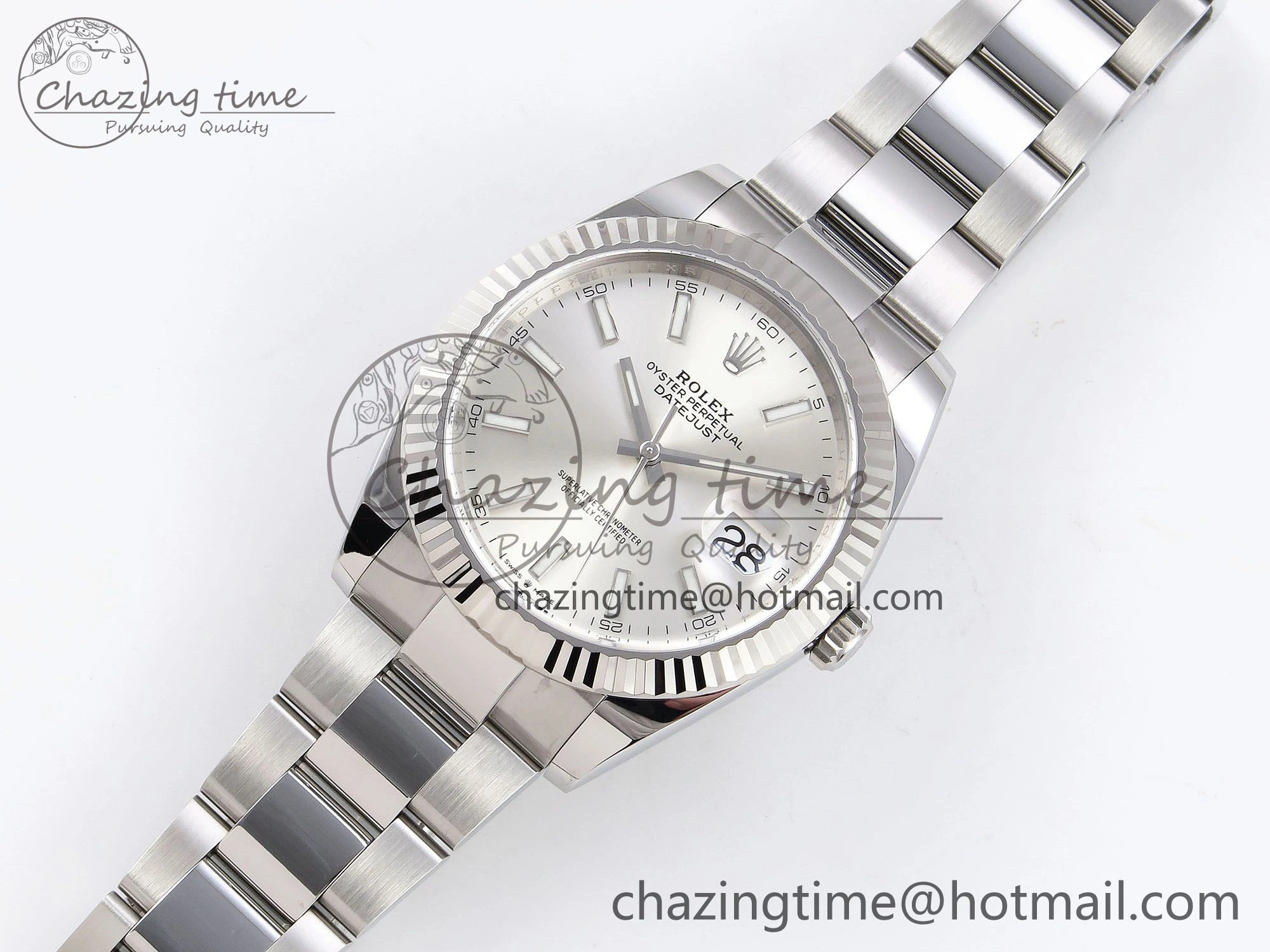 DateJust 41 126334 C+F 1:1 Best Edition 904L Steel Silver Dial on SS Oyster Bracelet VR3235