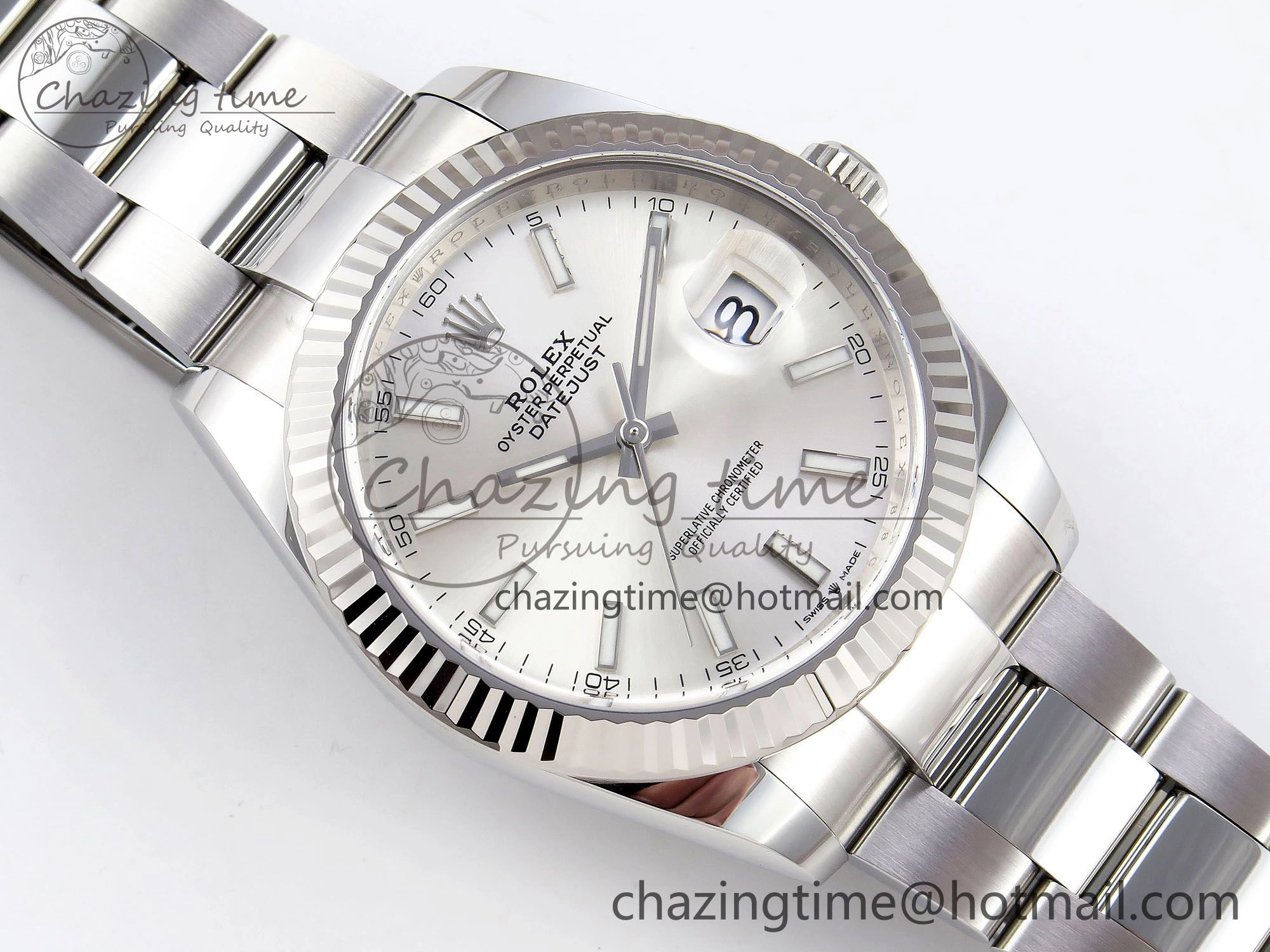 DateJust 41 126334 C+F 1:1 Best Edition 904L Steel Silver Dial on SS Oyster Bracelet VR3235