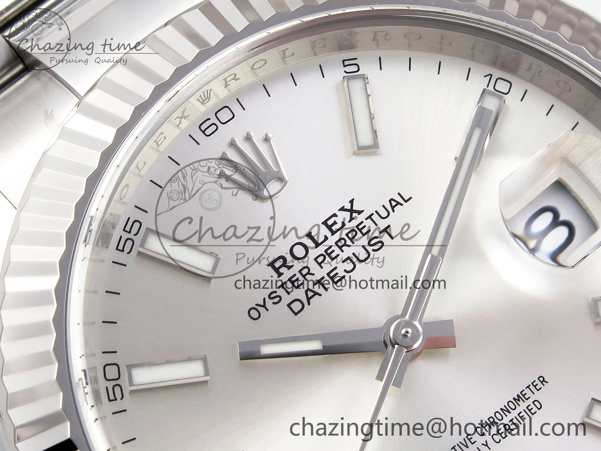 DateJust 41 126334 C+F 1:1 Best Edition 904L Steel Silver Dial on SS Oyster Bracelet VR3235