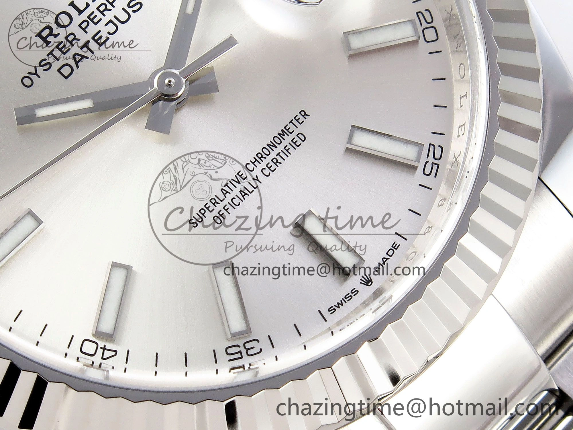 DateJust 41 126334 C+F 1:1 Best Edition 904L Steel Silver Dial on SS Oyster Bracelet VR3235