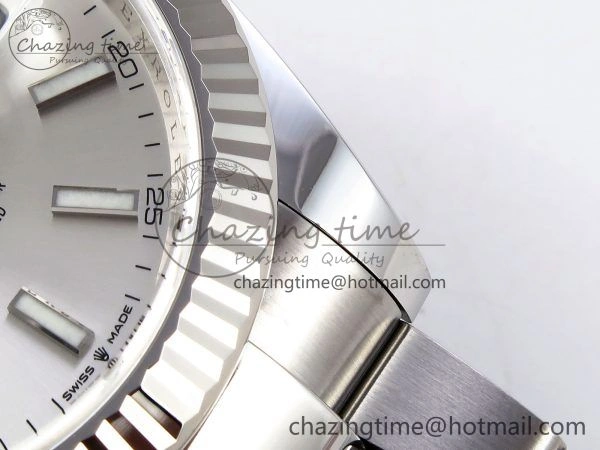 DateJust 41 126334 C+F 1:1 Best Edition 904L Steel Silver Dial on SS Oyster Bracelet VR3235