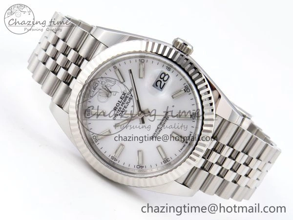 DateJust 41 126334 C+F 1:1 Best Edition 904L Steel White Dial on SS Jubilee Bracelet VR3235