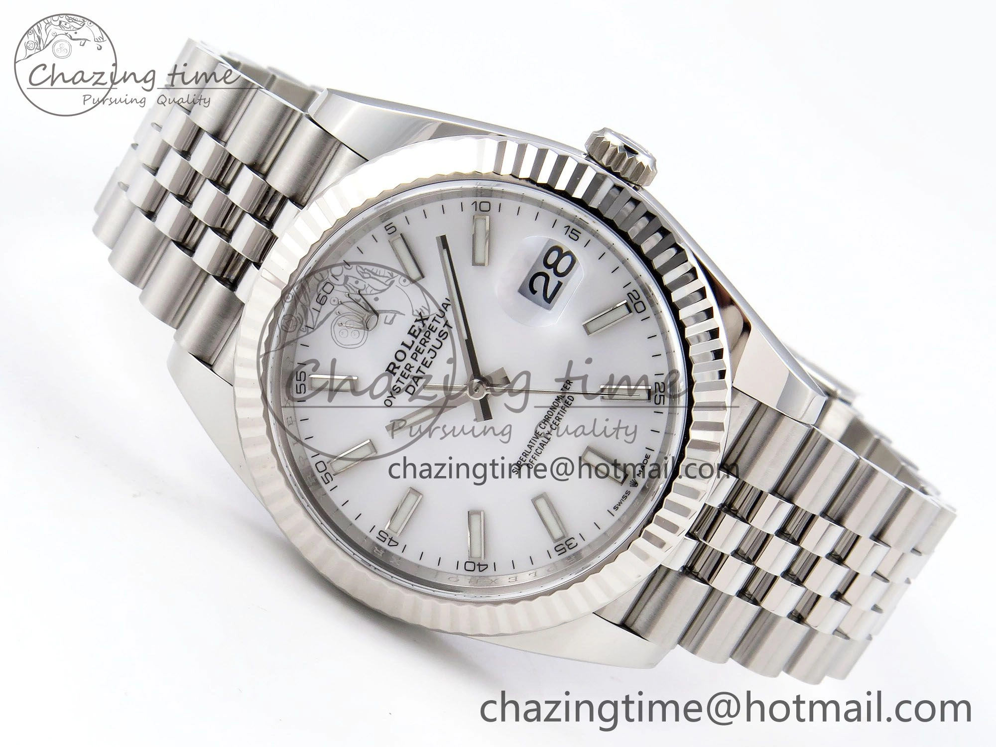 DateJust 41 126334 C+F 1:1 Best Edition 904L Steel White Dial on SS Jubilee Bracelet VR3235