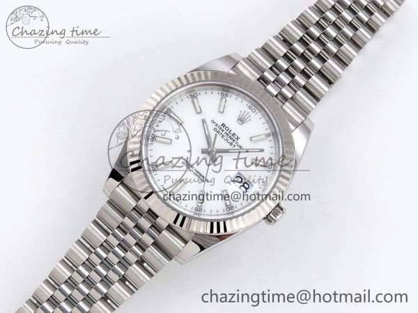 DateJust 41 126334 C+F 1:1 Best Edition 904L Steel White Dial on SS Jubilee Bracelet VR3235