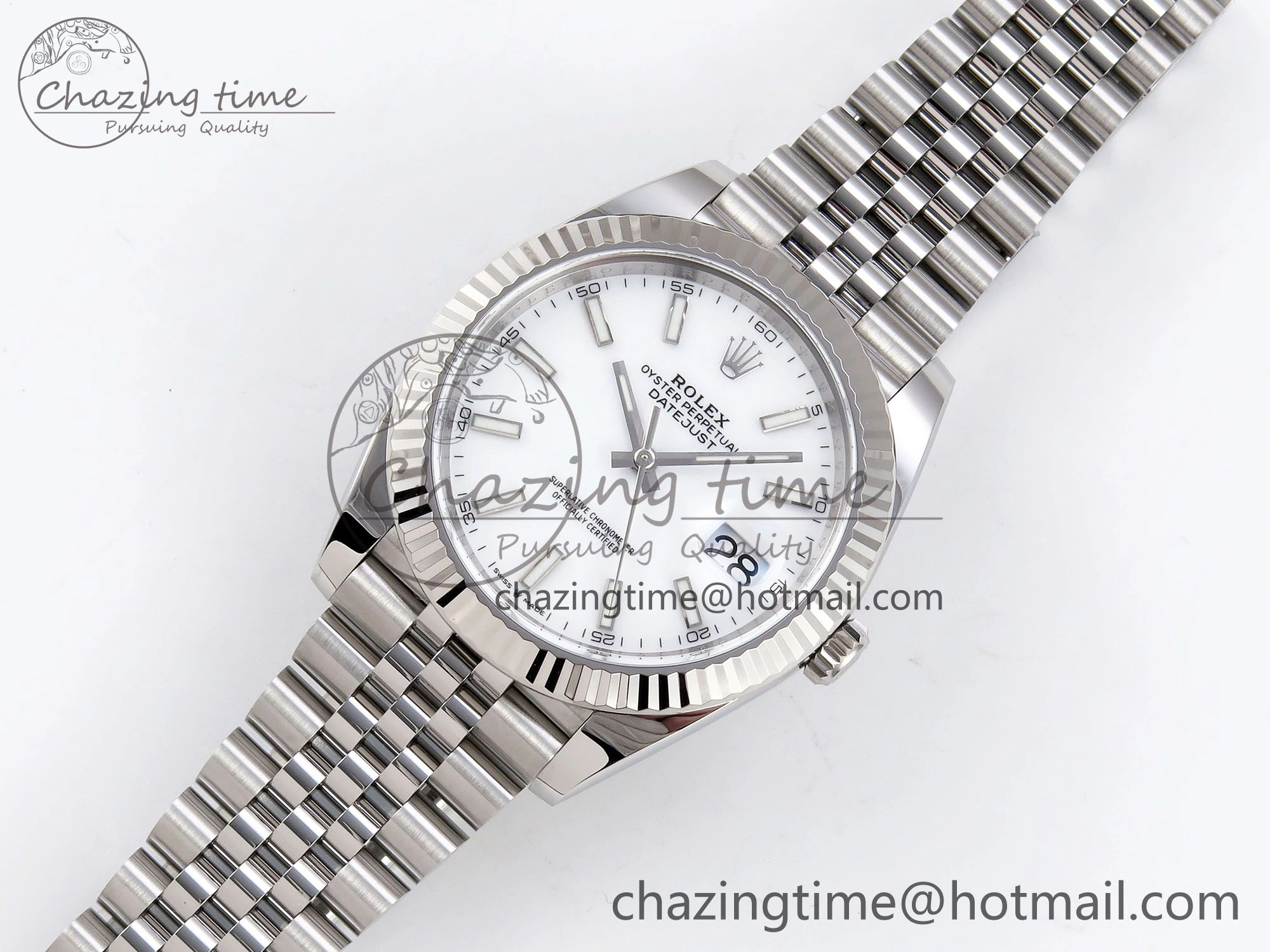 DateJust 41 126334 C+F 1:1 Best Edition 904L Steel White Dial on SS Jubilee Bracelet VR3235