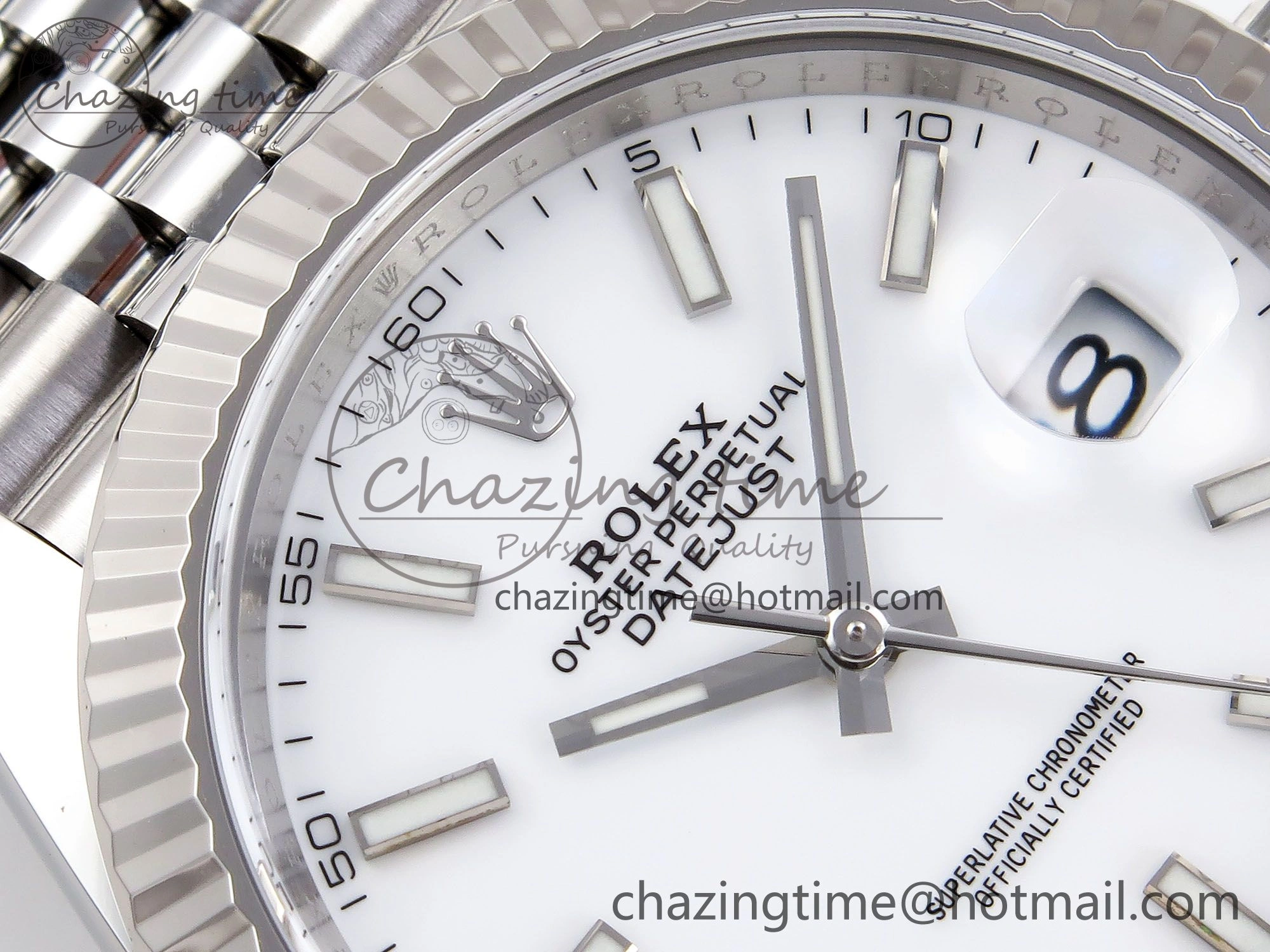 DateJust 41 126334 C+F 1:1 Best Edition 904L Steel White Dial on SS Jubilee Bracelet VR3235