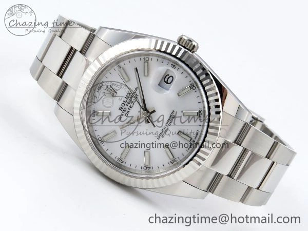 DateJust 41 126334 C+F 1:1 Best Edition 904L Steel White Dial on SS Oyster Bracelet VR3235