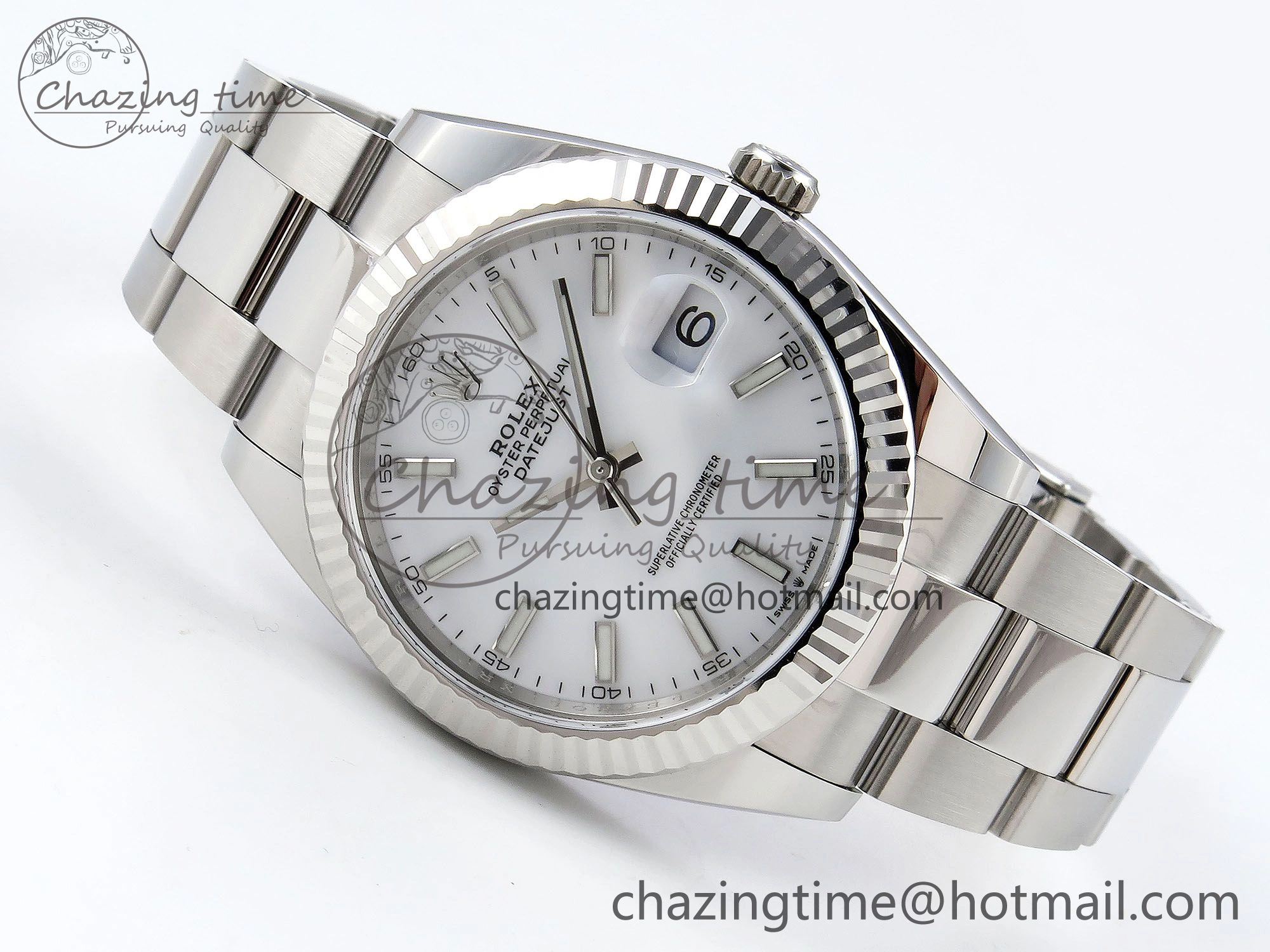 DateJust 41 126334 C+F 1:1 Best Edition 904L Steel White Dial on SS Oyster Bracelet VR3235