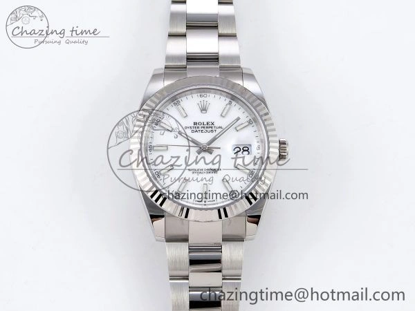 DateJust 41 126334 C+F 1:1 Best Edition 904L Steel White Dial on SS Oyster Bracelet VR3235