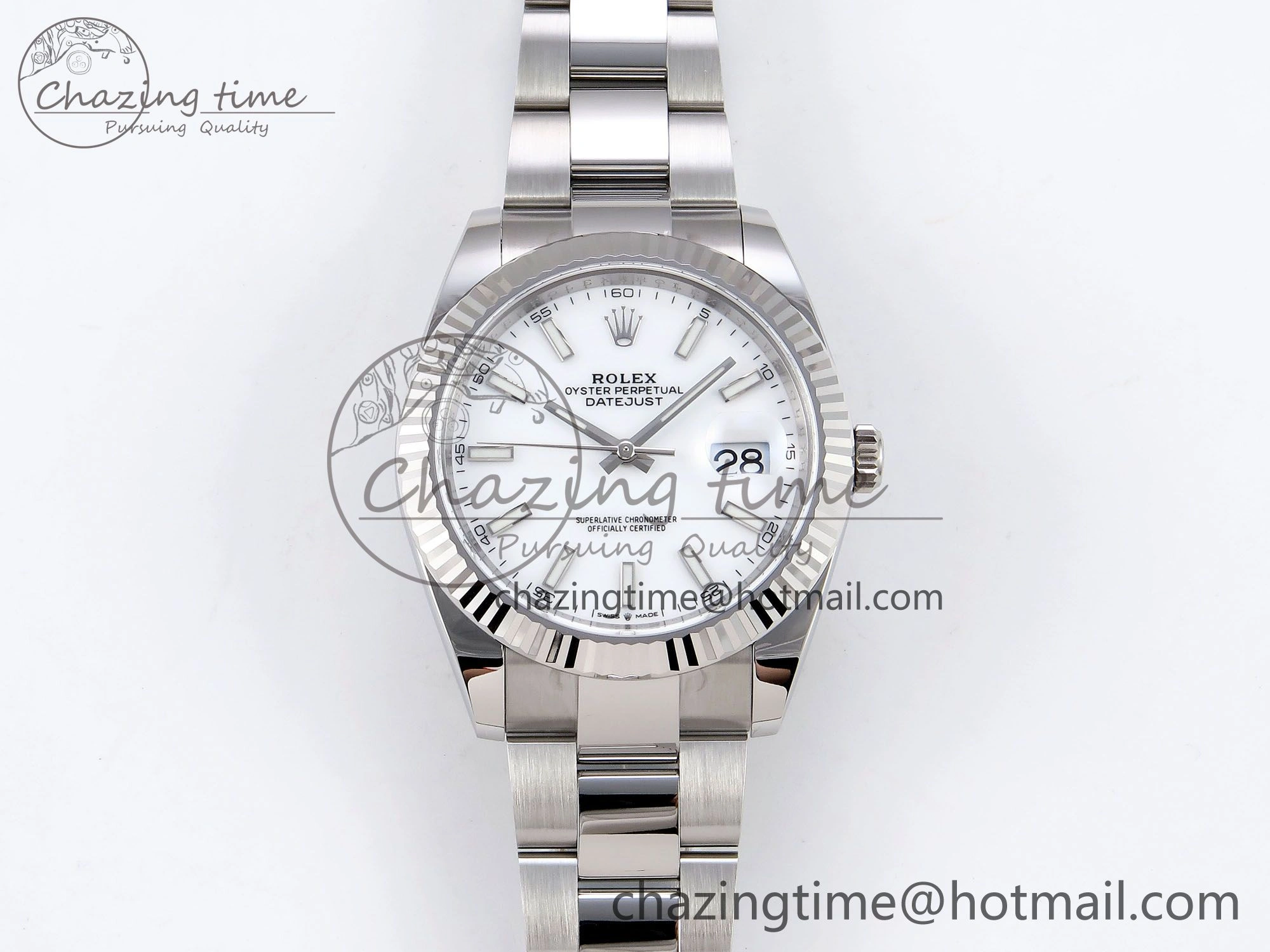 DateJust 41 126334 C+F 1:1 Best Edition 904L Steel White Dial on SS Oyster Bracelet VR3235